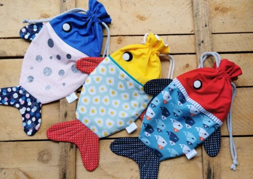 pochon poisson, poisson de Pâques, cadeau de Pâques, Cadeau enfant made in France , Cadeau enfant artisanal