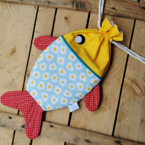 pochon poisson, poisson de Pâques, cadeau de Pâques, Cadeau enfant made in France , Cadeau enfant artisanal