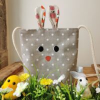 sac en bandoulière enfant lapin, sac de Pâques, sac pour petite fille , sac lapin, made in France, fabrication artisanale