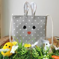 sac en bandoulière enfant lapin, sac de Pâques, sac pour petite fille , sac lapin, made in France, fabrication artisanale