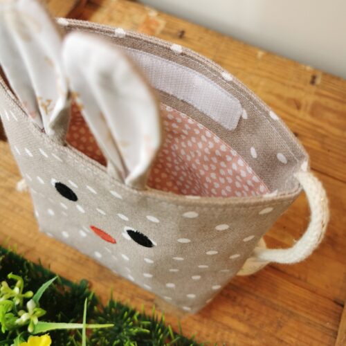 sac en bandoulière enfant lapin, sac de Pâques, sac pour petite fille , sac lapin, made in France, fabrication artisanale