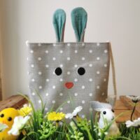 sac en bandoulière enfant lapin, sac de Pâques, sac pour petite fille , sac lapin, made in France, fabrication artisanale